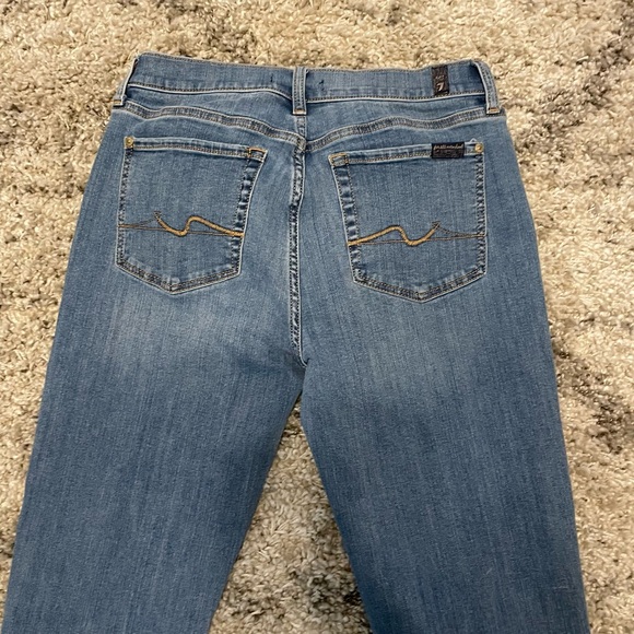 7 For All Mankind Women's Blue Denim High Waist Slim Illusion Ankle Jeans 28 - Picture 8 of 12